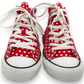 Converse All Star High Tops Red White Polka Dot Trainers Sneakers Shoes Women Size UK 4
