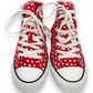 Converse All Star High Tops Red White Polka Dot Trainers Sneakers Shoes Women Size UK 4
