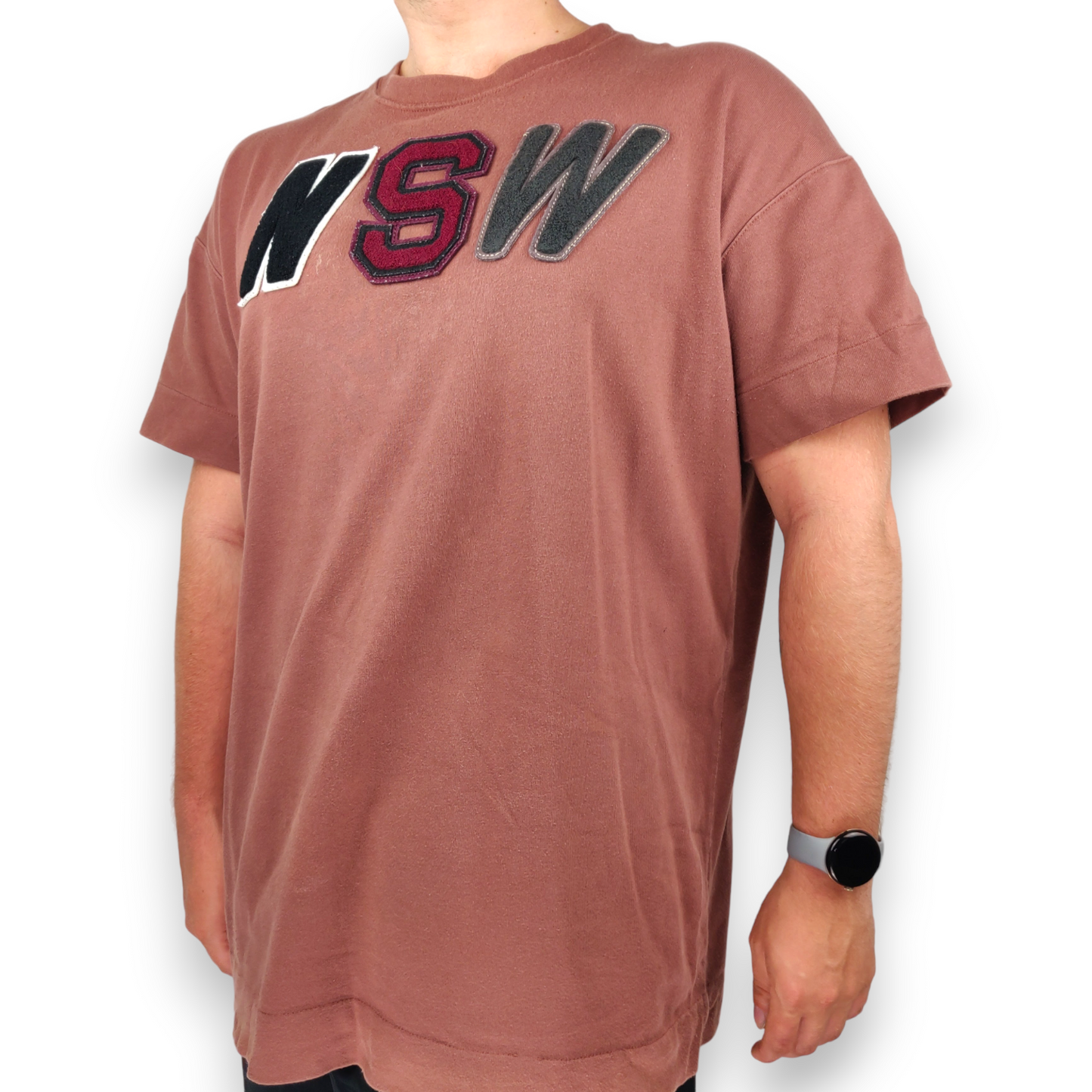 Nike Sportswear Brown NSW Text Tee Crew Neck T-shirt Men Size XL ~ 927396-236
