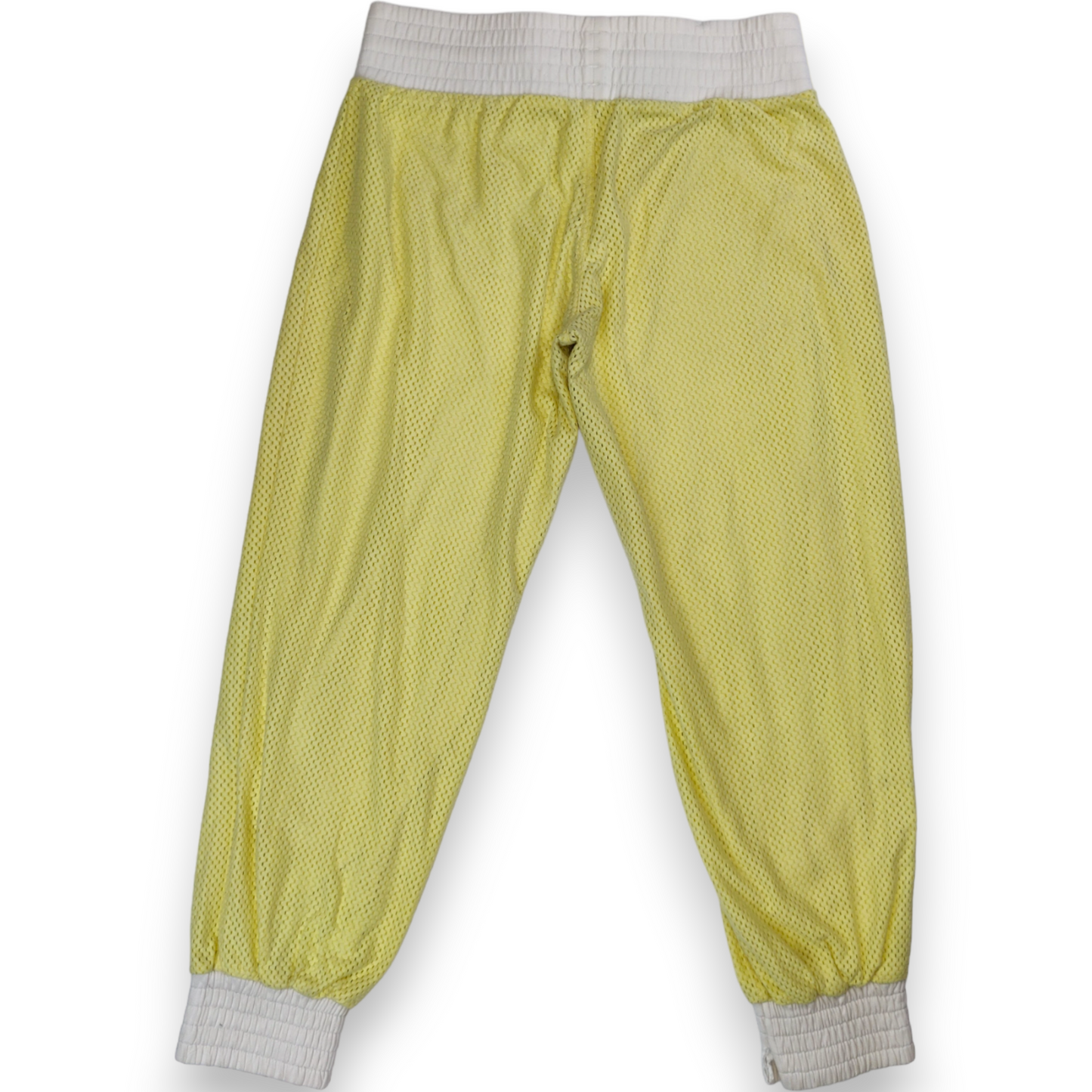 Adidas Vintage Yellow Mesh Sweatpants Joggers Track Pants Women Size UK 16