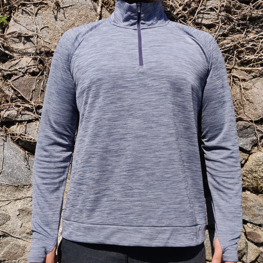 Nike Dri-Fit Blue Long Sleeve Running/Training Lightweight 1/4 Zip Top Shirt Men XL