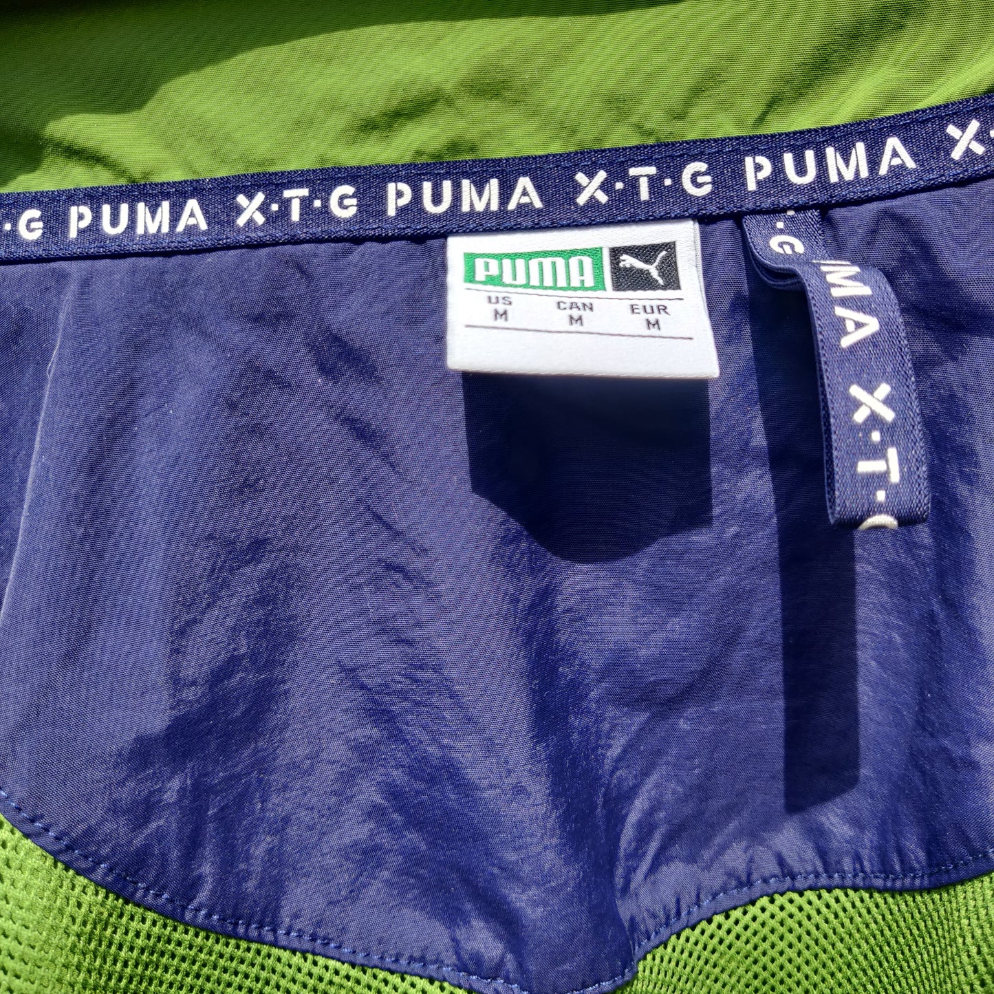 Puma XTG Blue Green Festival Colourful Windbreaker Track Jacket Men Medium