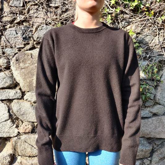 Carhartt Brown Crew Neck Pullover Merino Wool Jumper Sweater Women Size Large