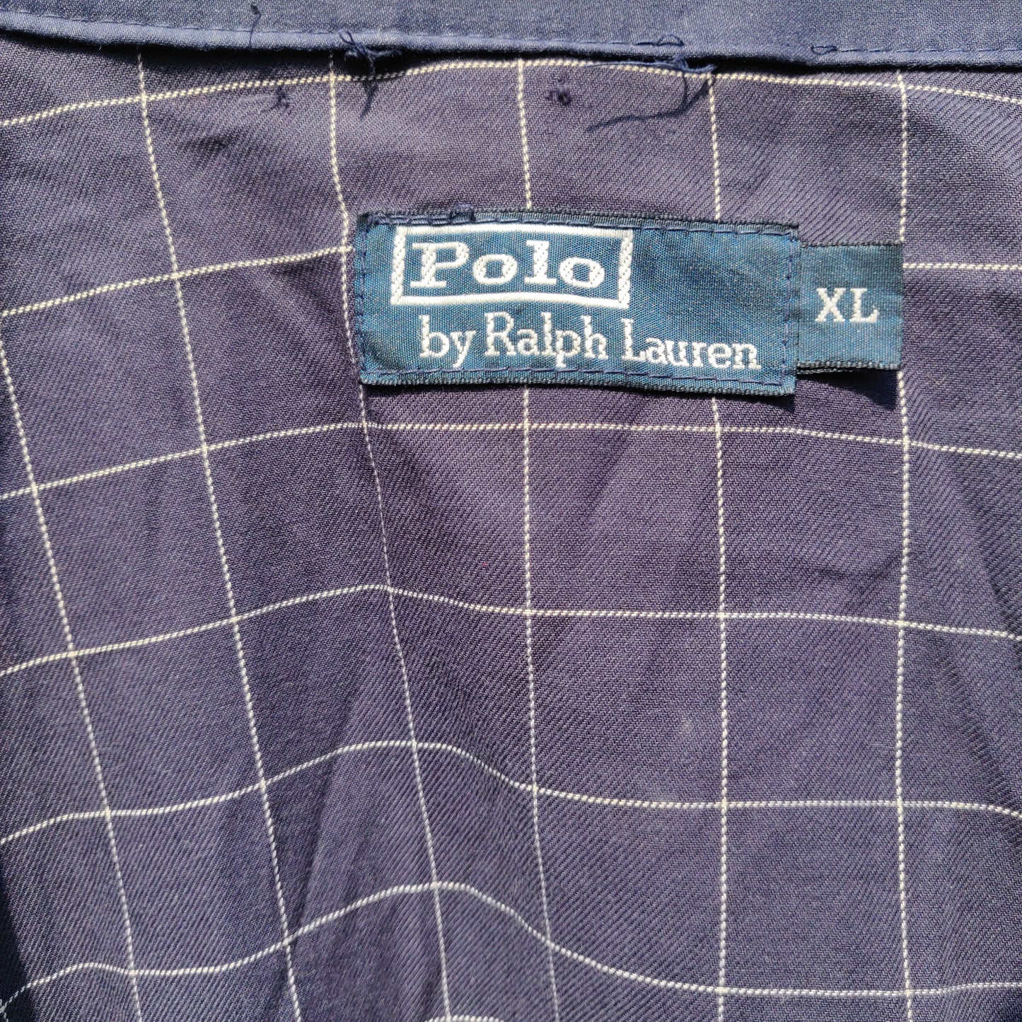 Polo Ralph Lauren Vintage Navy Blue Harrington Bomber Jacket Men Size XL