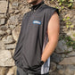 Adidas Vintage Y2K Black Popper Sleeveless Vest Gilet Track Jacket Men Size Large