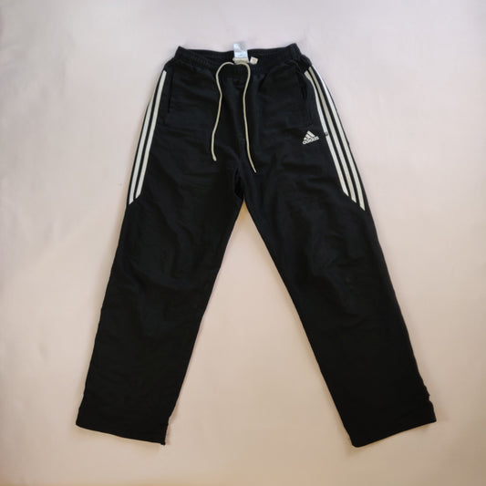 Adidas Vintage Black 3 Stripes Training Tracksuit Bottoms Track Pants Men Size XL