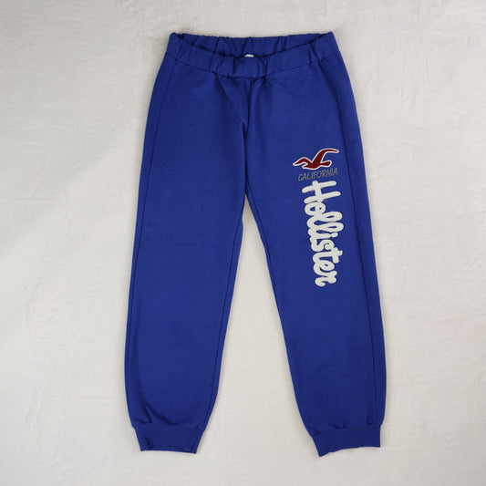 Hollister California Blue Spellout Cotton Sweatpants Joggers Women Size XXL