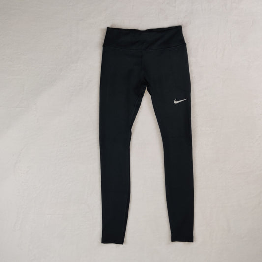 Nike Dri-Fit Black Running Yoga Mesh Back Leg Compression Leggings Women Small