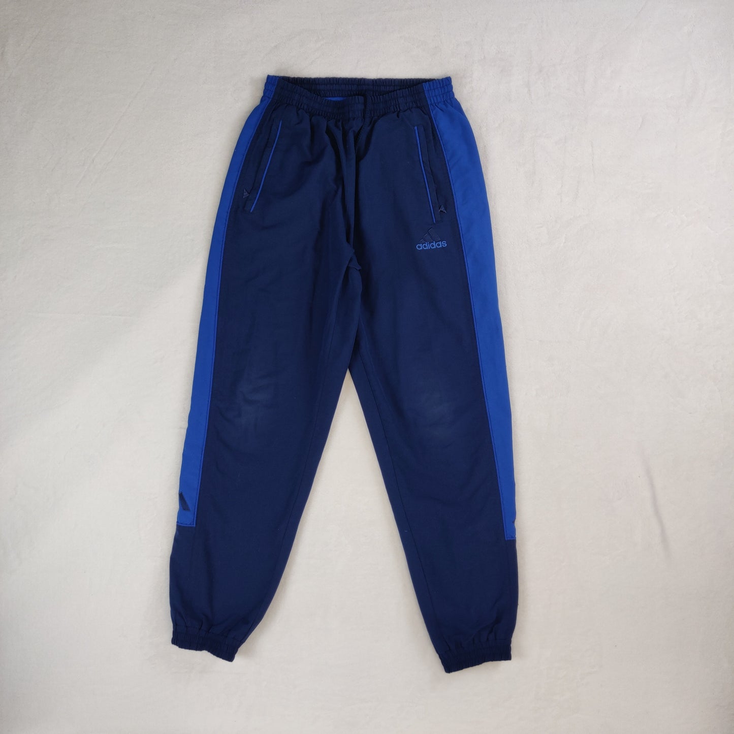 Adidas Vintage 90s Retro Navy Blue Tracksuit Bottoms Track Pants Joggers Men Small