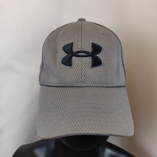 Under Armour Grey Embroidered Baseball Cap Hat Men Unisex Size L / XL