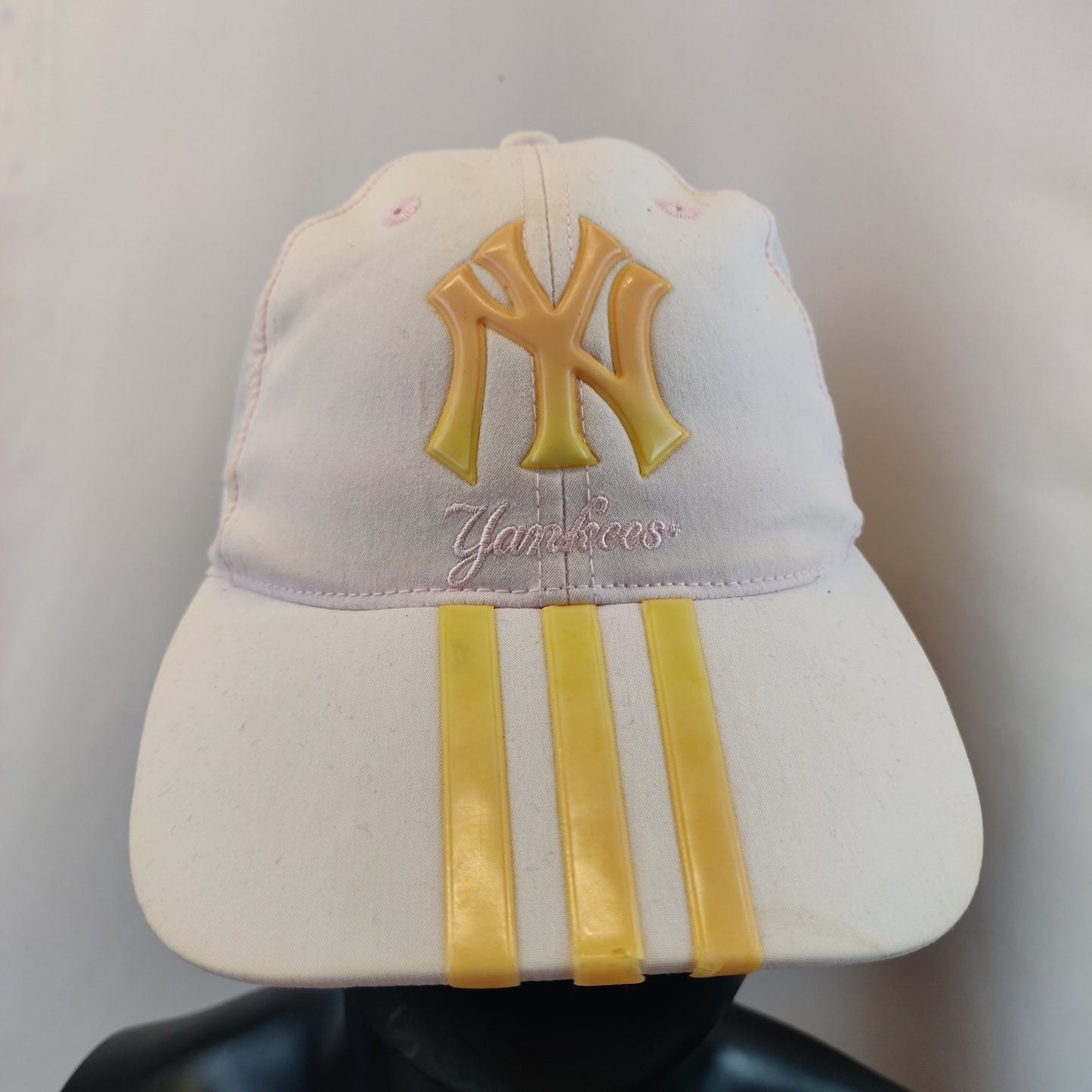 Adidas x NY New York Yankees White Yellow Pink Baseball Cap Hat Women