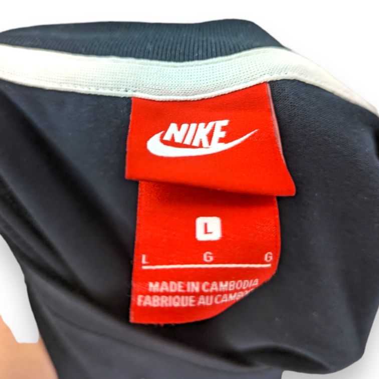 Nike Sportswear Black Long Sleeve Casual Cotton T-shirt Men Size Large
