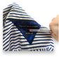 Tommy Hilfiger Blue White 80s Two Ply Long Sleeve Striped Shirt Men Size Large