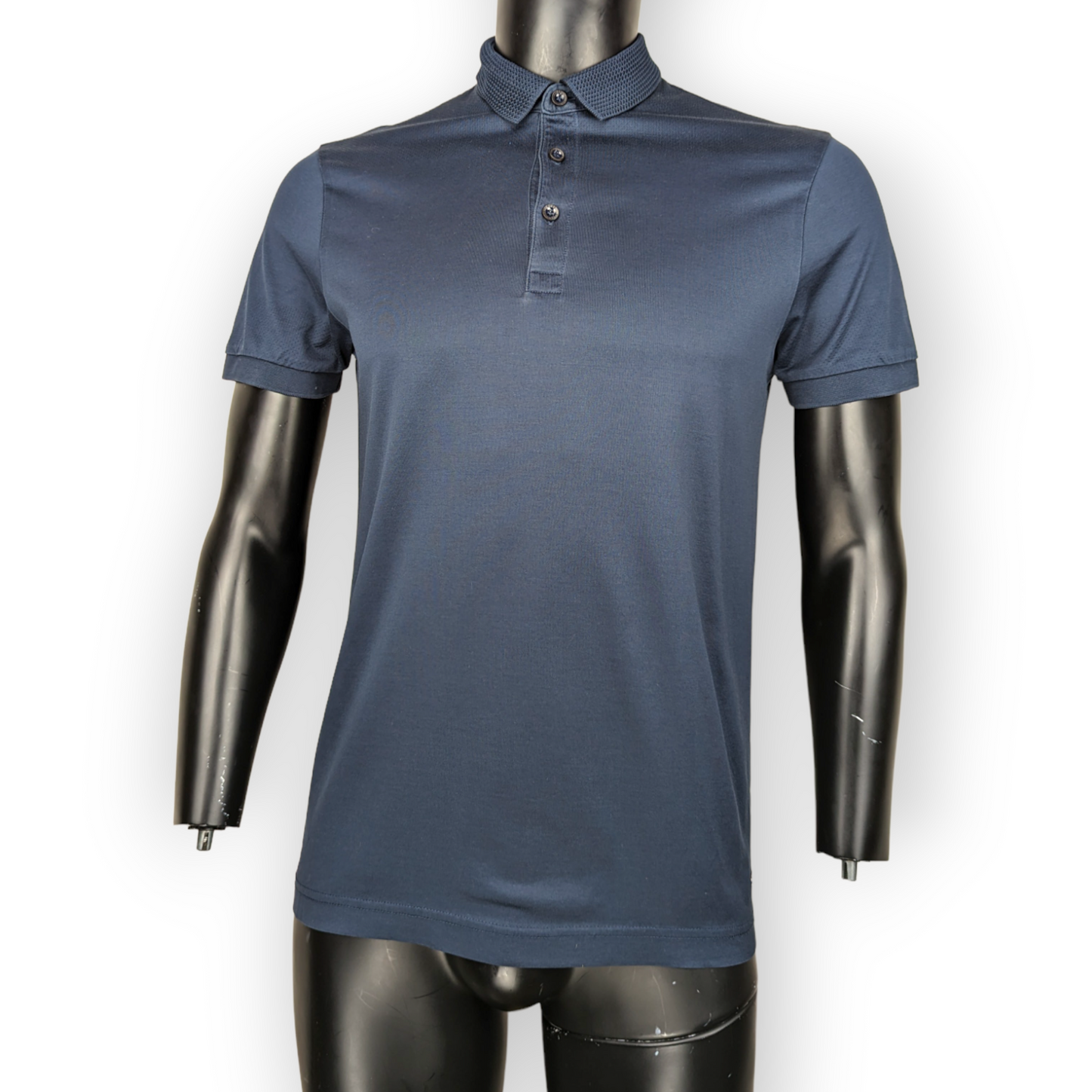 Boss Hugo Boss Blue Regular Fit Mercerized Cotton Polo Shirt Men Size Small