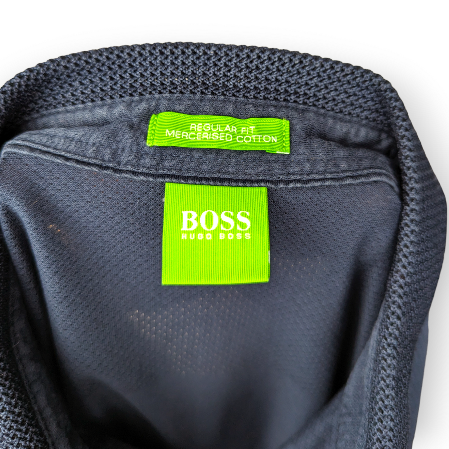 Boss Hugo Boss Blue Regular Fit Mercerized Cotton Polo Shirt Men Size Small