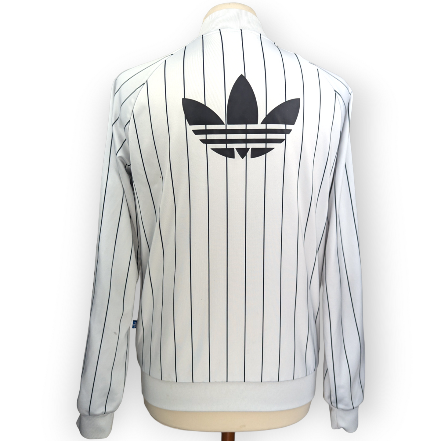 Adidas Originals White Black Striped Track Jacket Women Size UK 10 Medium