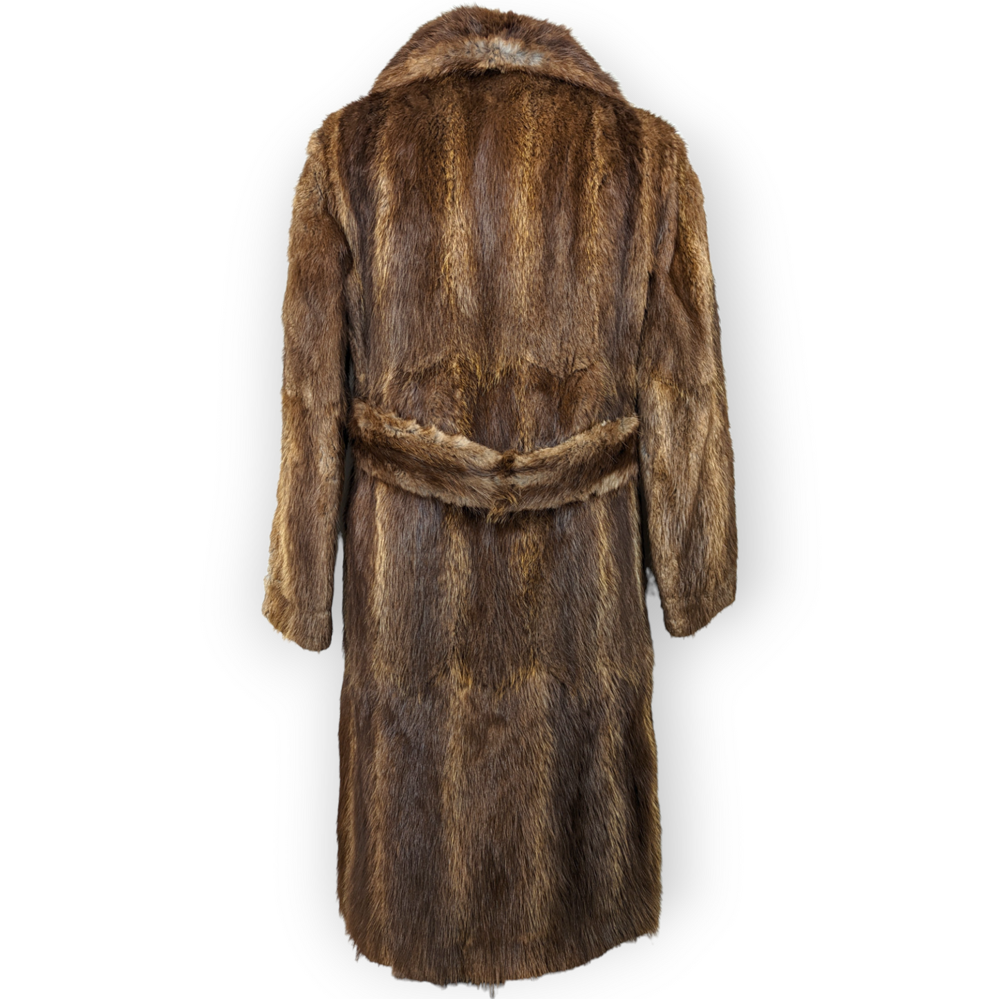 David Vard Vintage Ireland Dublin Brown Real Fur Coat Jacket Women Size Medium