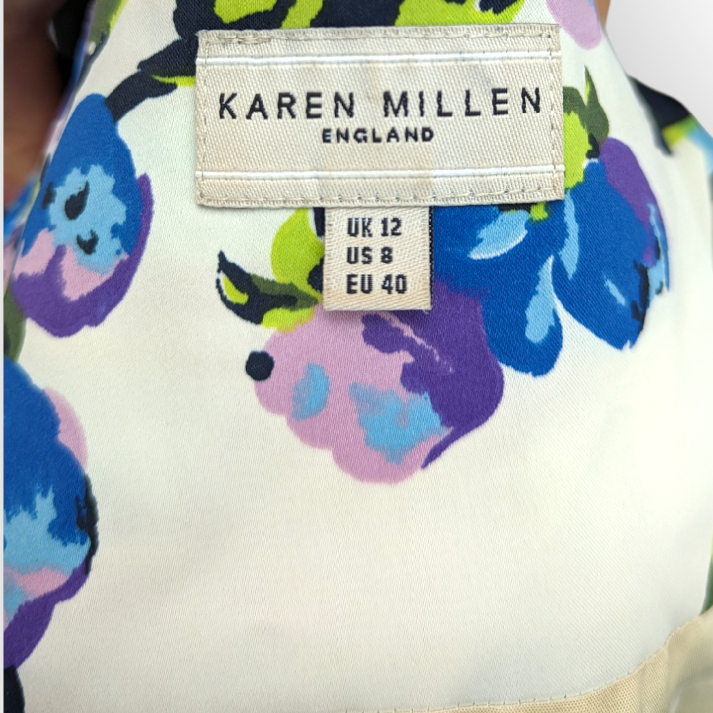 Karen Millen Multicolour Floral Pencil Fishtail 2 Piece Top & Skirt Dress Women UK 12