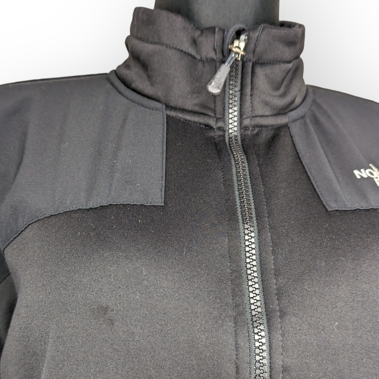 The North Face Black Grey Half Zip Fleece Jacket Women Size Large