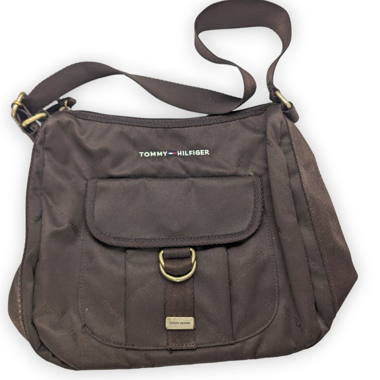 Tommy Hilfiger Vintage Brown Crossbody Handbag Satchel Women