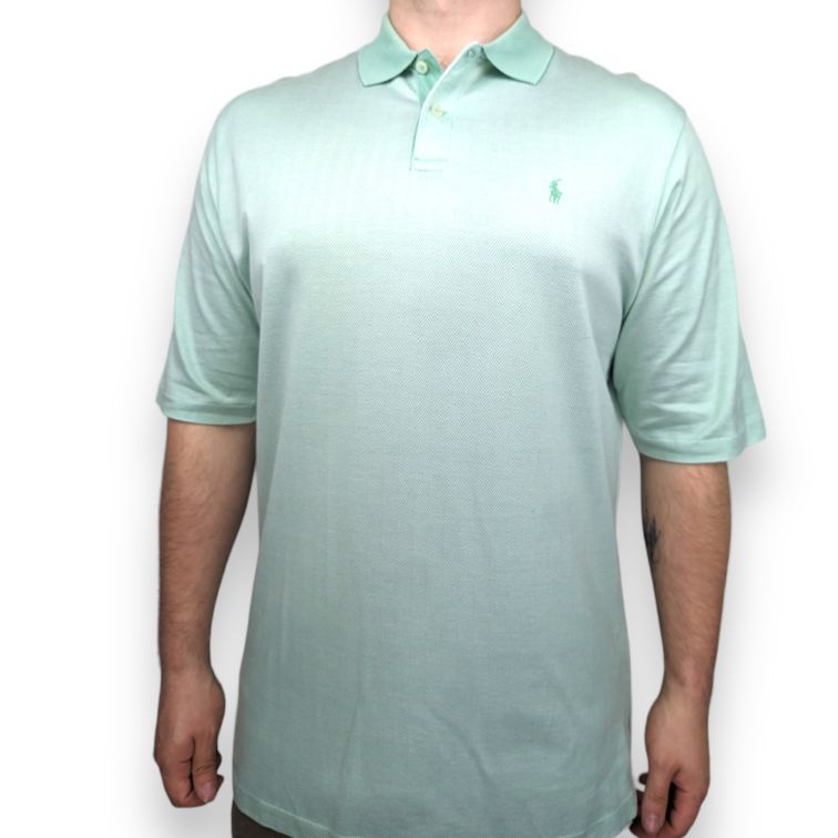 Ralph Lauren Polo Golf Blue Turquoise Pima Cotton Polo Shirt Men Size Medium