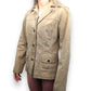 Paco Collection Beige Button Suede Leather Jacket Women Size Small