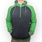 Nike Vintage Black Green Half-zip Pullover Hoodie Men Size Medium