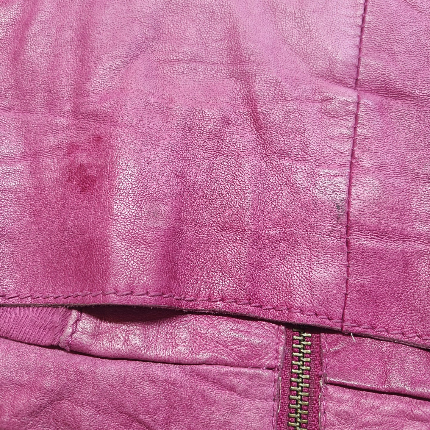 Trapper Queens Pink Clamor Lamb Leather Jacket Women Size 40