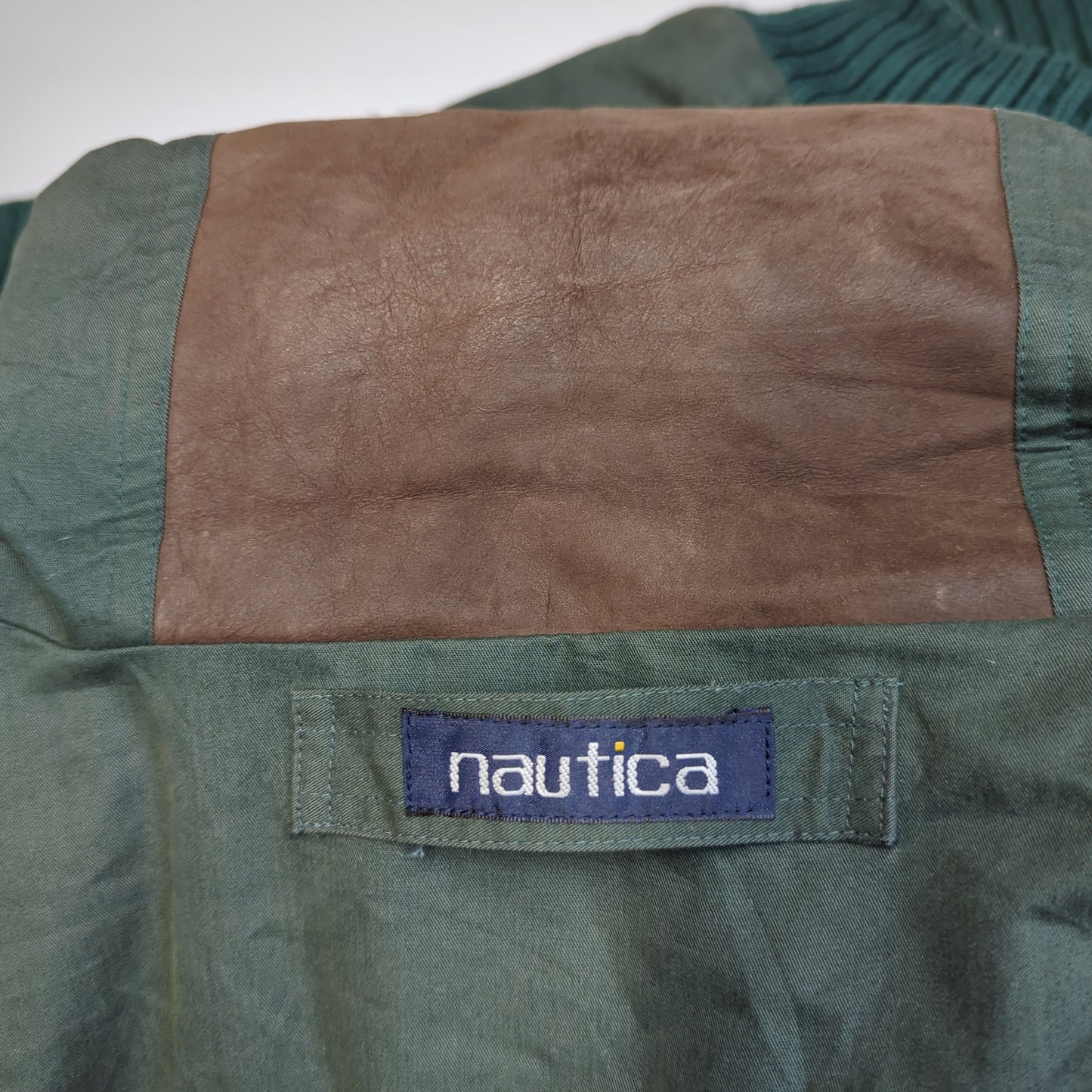 Nautica Green Vintage Duck Down Puffer Jacket Men Size Large