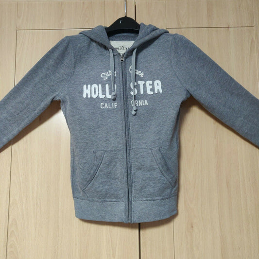 Hollister Grey Full Zip Pullover Hoodie Women Size Small