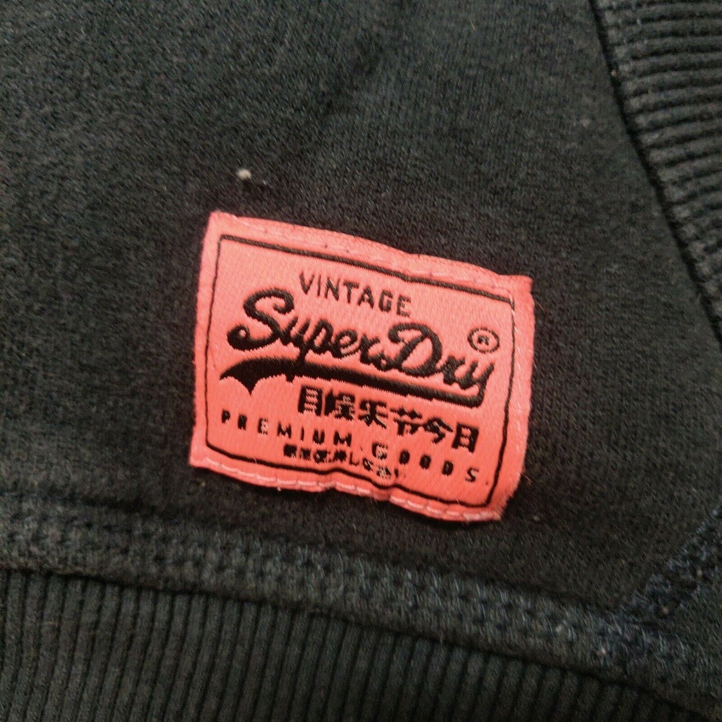 Superdry Real Original Black vintage Pullover Hoodie Women Size Medium