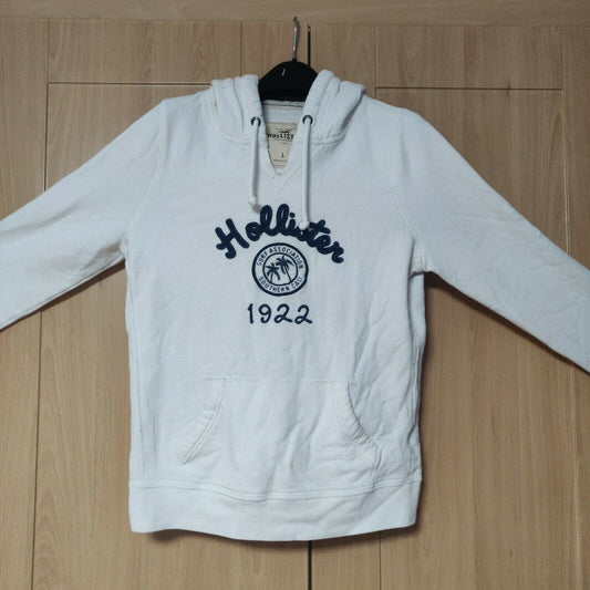 Hollister California 1922 White Pullover Hoodie Women Size Large