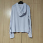 Calvin Klein Performance White Stretch Cropped Hoodie Women Size Large