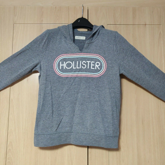Hollister Grey Pullover Hoodie Long Sleeve Women Size Small