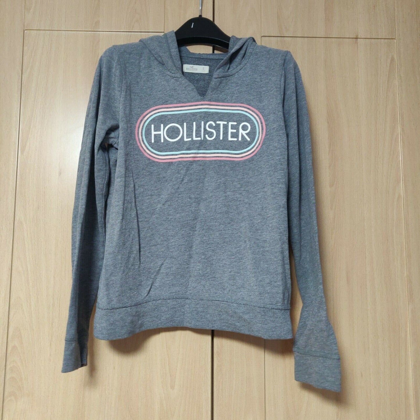 Hollister Grey Pullover Hoodie Long Sleeve Women Size Small