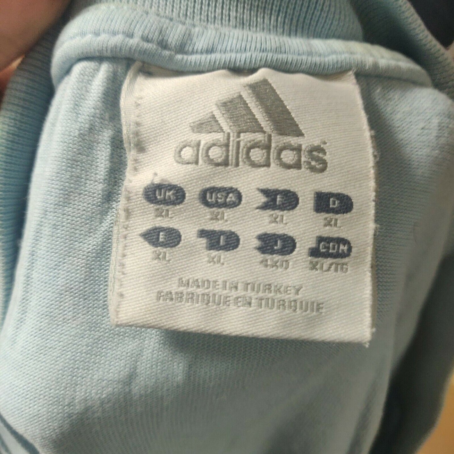 Adidas Vintage Blue T-shirt Short Sleeve Men Size XL