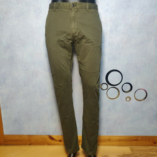 Strellson Green Chinos Trousers Regular Fit Men Size 33W/32L