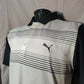 Puma White 1/4 Button Polo Short Sleeves Men Size Large