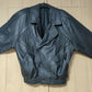 The SheepSkin Shop Vintage Black Genuine Leather Jacket Men Size 48