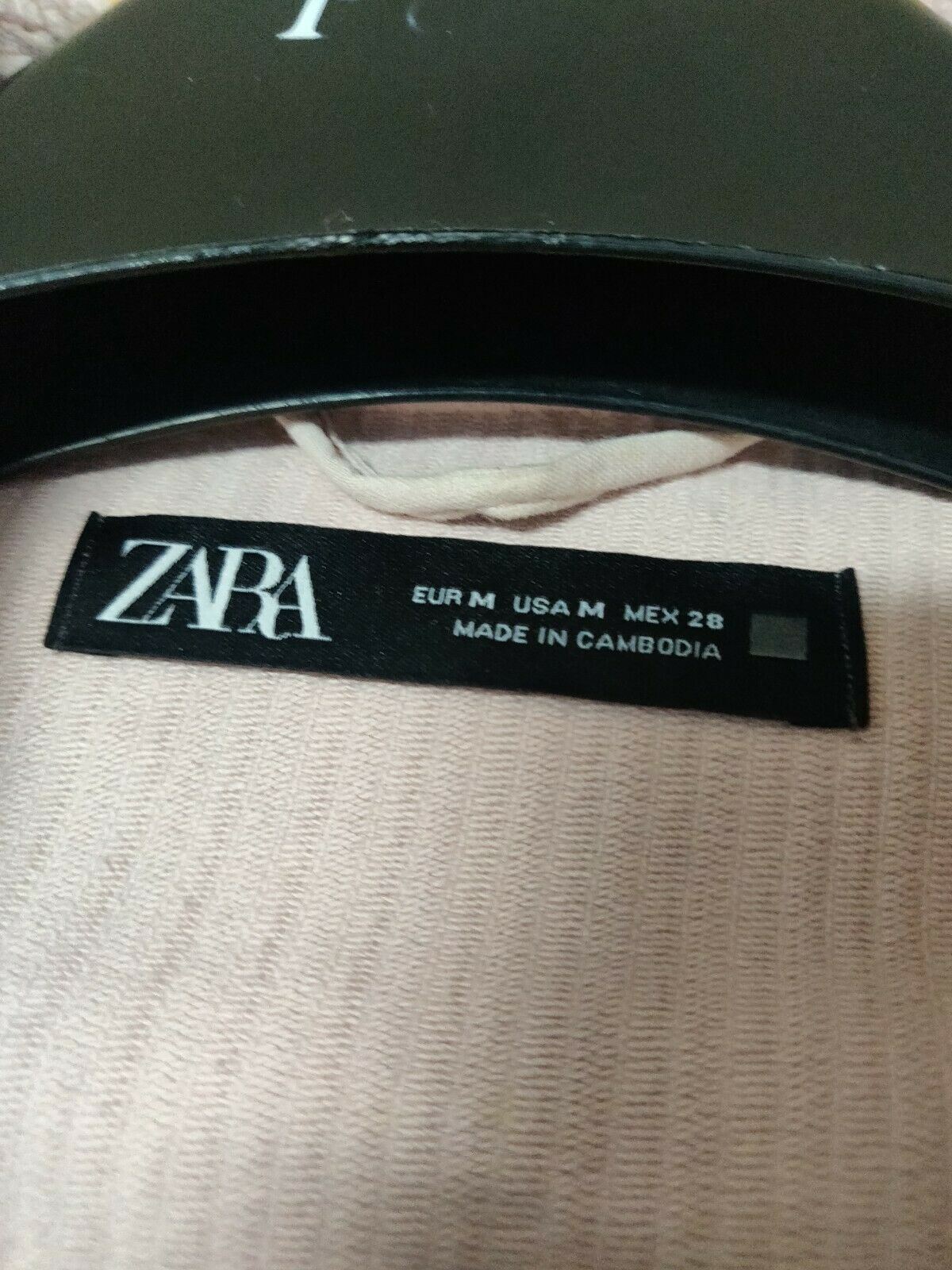 Zara Corduroy Cotton Pink Denim Jacket Women Size Medium