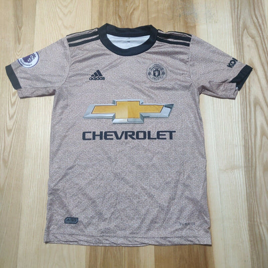 Manchester United Beige Adidas Away Jersey Boys 13-14 Years