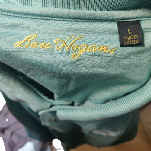 Ben Hogan Blue Polo Shirt Short Sleeve Men Size Large