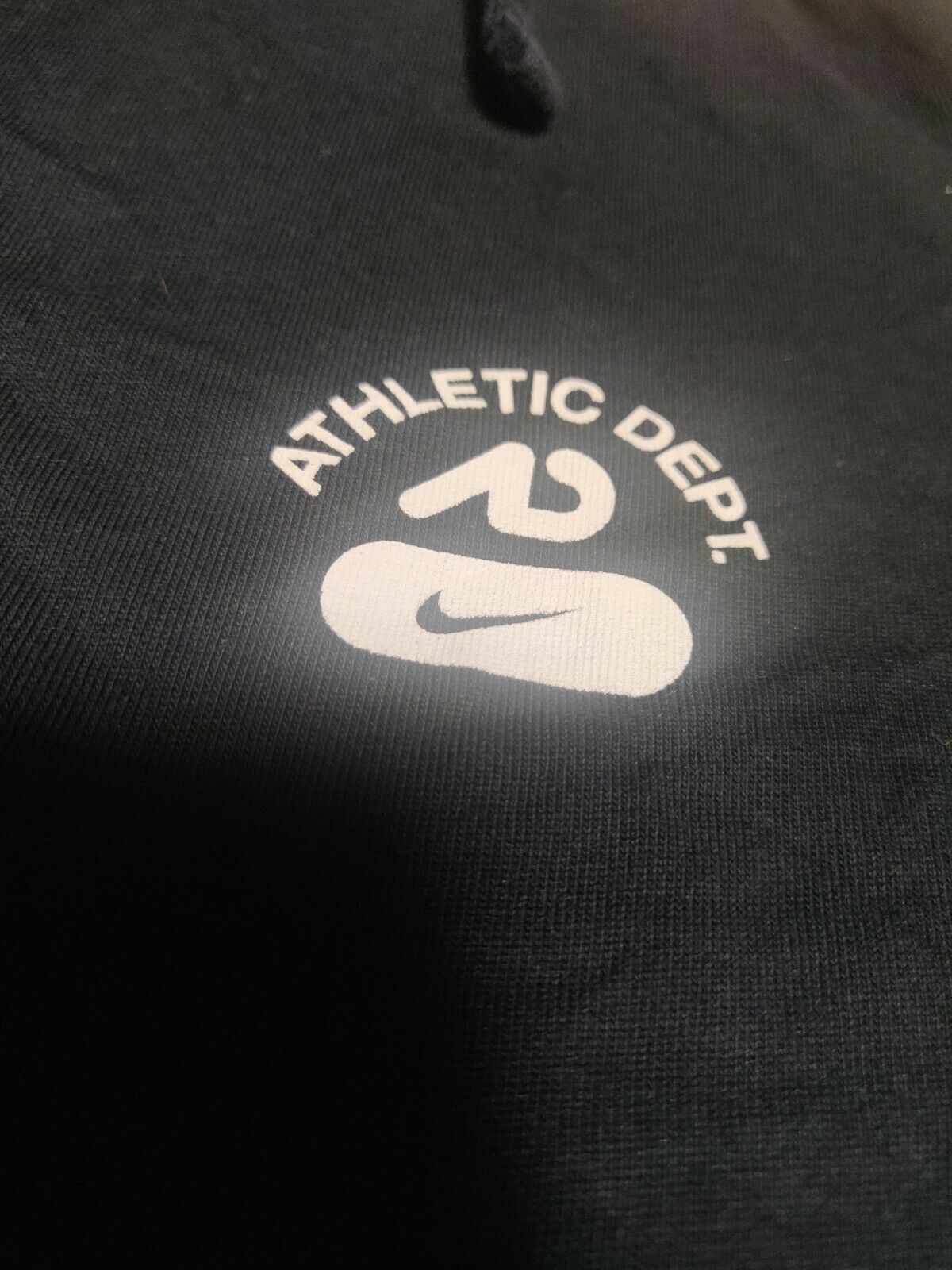 Nike Athletic Dept Vintage Black Hoodie Sweatshirt Long Sleeve Men Size Large
