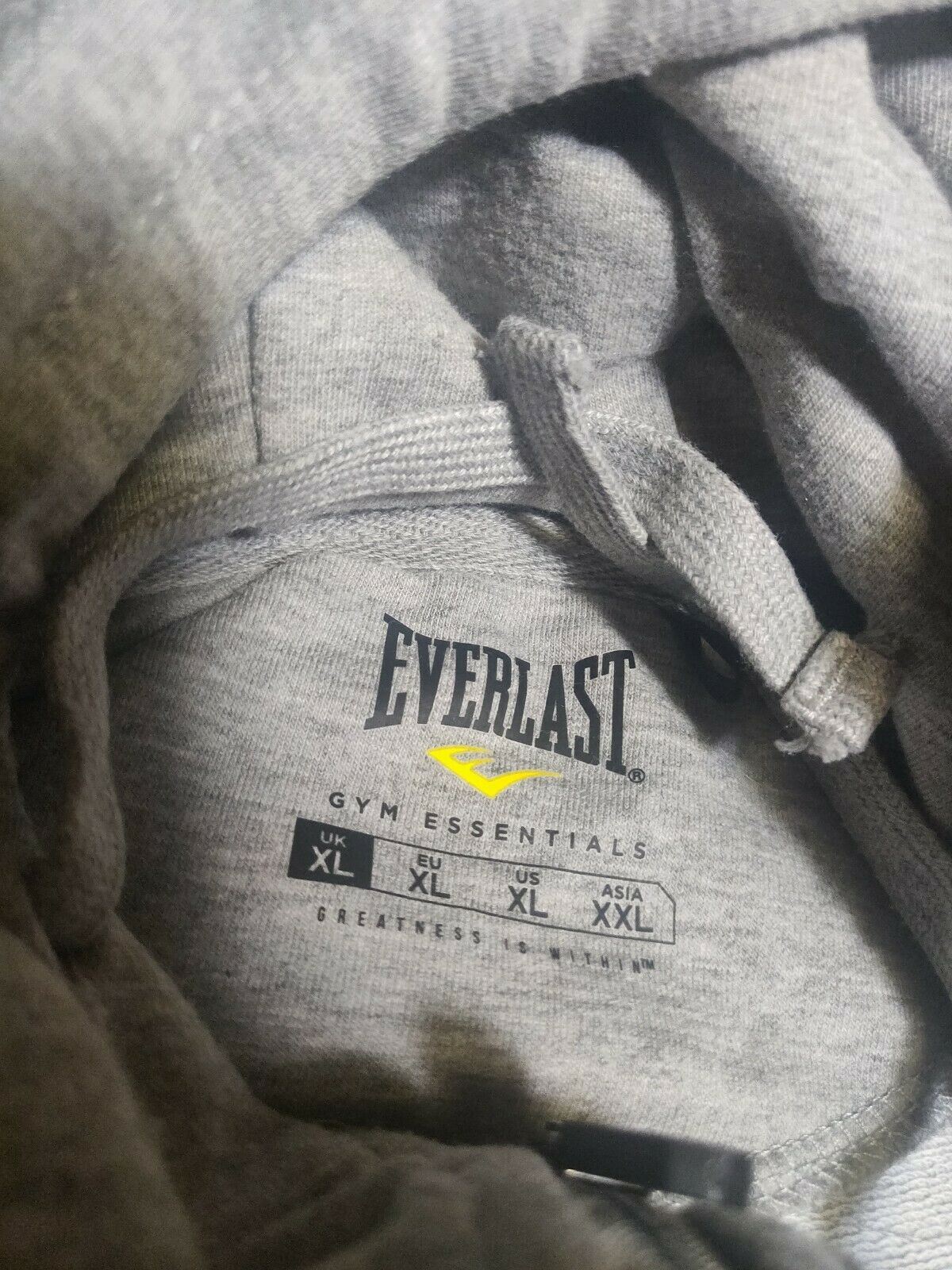 Everlast Grey Full Zip Hoodie Long Sleeve Pullover Men Size XL