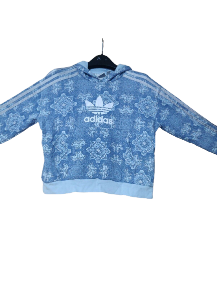 Adidas Blue Pullover Hoodie Kids Unisex Size 11-12 Years