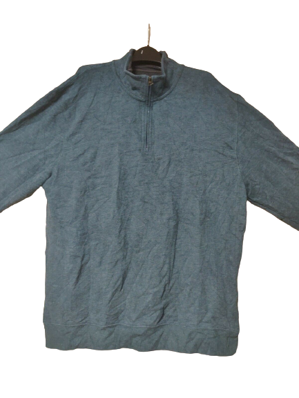 Arrow Vintage Blue Sweatshirt Jumper 1/4 Zip Men Size XL