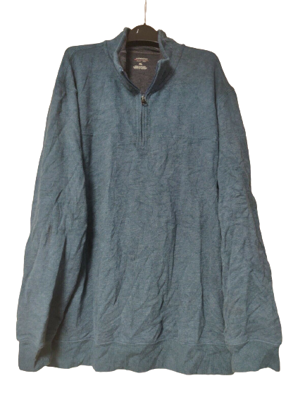 Arrow Vintage Blue Sweatshirt Jumper 1/4 Zip Men Size XL