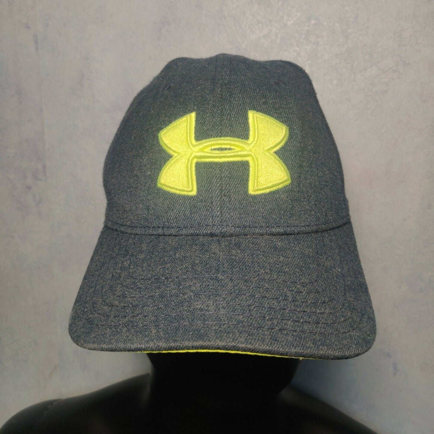 Under Armour Blue Cap Green Embroidered Logo Adults Size Medium