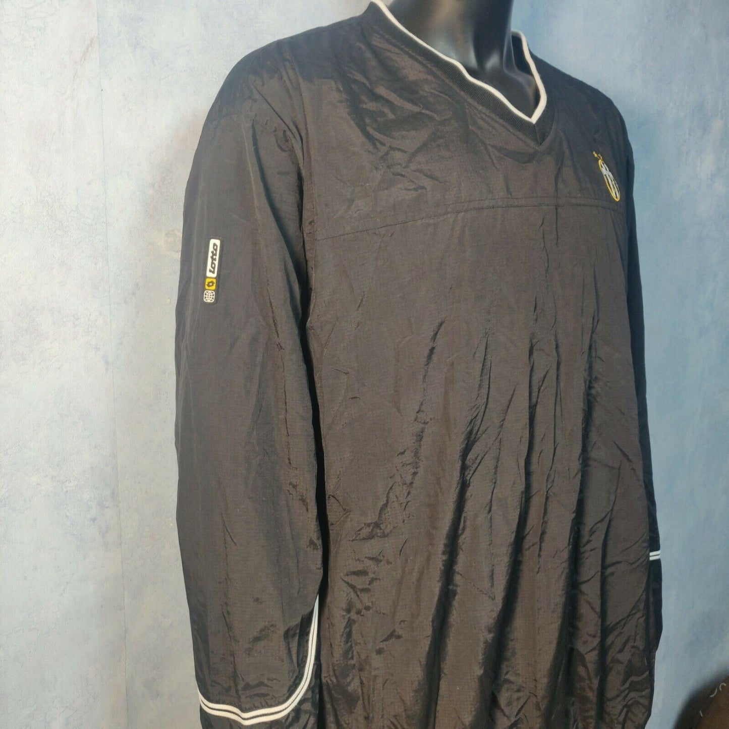 Juventus FC Vintage Black Lotto Sweatshirt Men Size XXL