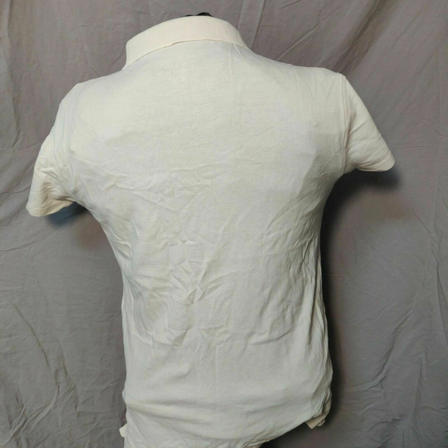 Calvin Klein Jeans White Polo Shirt 1/4 Button Men Size Large